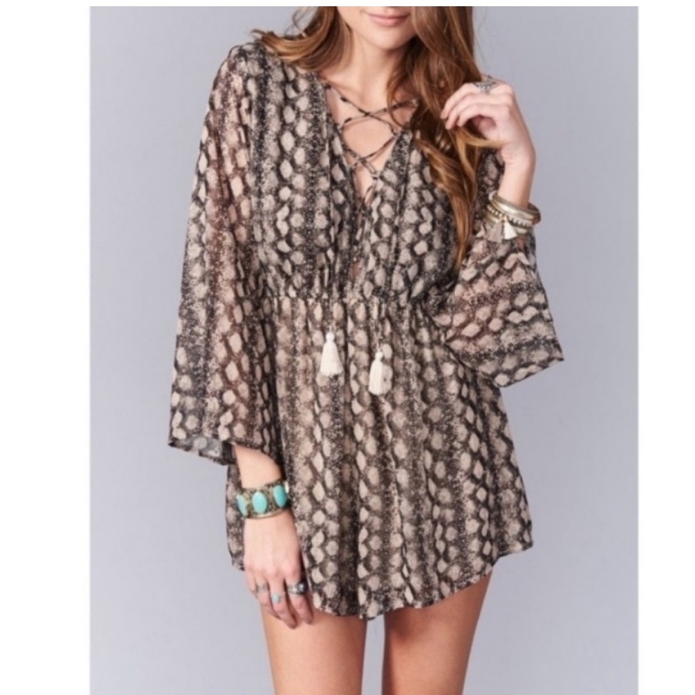 Show Me Your Mumu Snakeskin Romper
